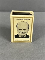 Vtg Winston Churchill Matchbox Cover