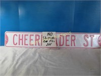 Cheerleader St. Metal Novelty "Street" Sign