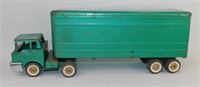 * Vintage Structo Toys Green Tractor/Trailer Semi