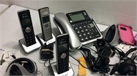 Phone System w/Old Phones & Accessories K14D