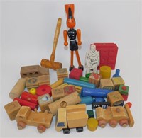 Vintage Wood Toys - Blocks & Figures