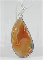 Sardonyx 2.5" Pendant & Chain