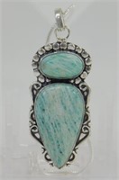 Amazonite 2.7" Pendant & Chain