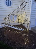 Wire piano with lights