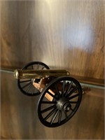 Copper and brass decorative small canon