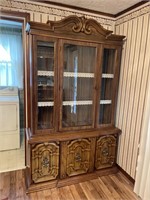 China cabinet.. lighted 2 piece