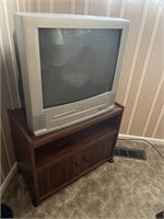 Magnavox TV with DVD player and VHS player with
