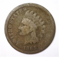 1865 Indian Head Cent Fancy 5 About Good AG