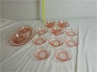 ASSTD PINK DEPRESSION GLASS