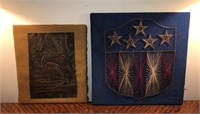 Vintage Crafted Copper Relief & String Art