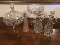 Vintage Collection of Crystal & Glass Salt & Oils