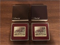 12 Clover Leaf Coasters, "Old Hunting" Pattern