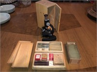 Vintage Micronta Microscope, Slides & Accessories