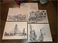 Four Hand Signed Gallery Prints by Bill Olendorf