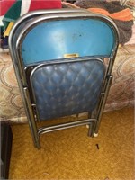 Pair Vintage Samson Metal Folding Chairs
