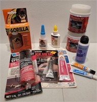 Assorted glues and sealers