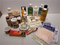 Assorted wood polish, fillers and cleaners