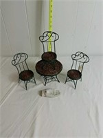 SMALL DOLLS TABLE & CHAIRS