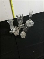 EARLY AMERICAN PRESSED GLASS, ETC