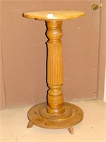 Round wooden plant stand; measures approx. 18 in