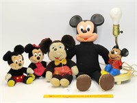 Group lot of vintage Mickey Mouse items including