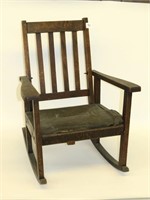 Vintage child's wooden rocking chair (seat needs