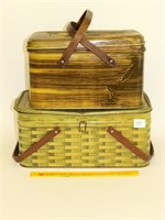 (2) Vintage metal picnic baskets/tins (have some