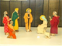 Vintage Nativity set; made from paper lithograph