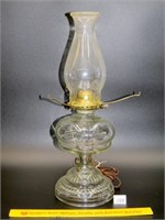 Vintage glass oil lamp converted to electric