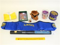 Group lot of Joe Camel items including a poster,