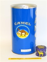 Joe Camel metal round ashtray/stand; measures