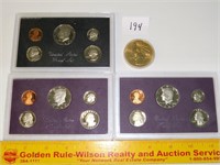 (3) US Coin proof sets from 1983, 1985, 1987;