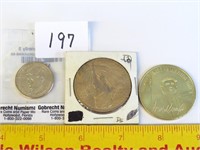 (3) Coins; Uncirculated 1976 Bicentennial coin,