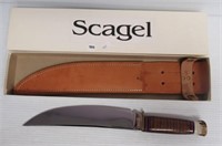 Scagel 1993 hunting knife with 9.75" blade and