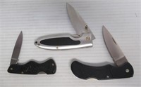 (3) Pocket knives including Bushmaster, Rino,