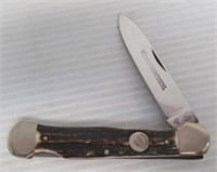 Weidmannsheil single 3.5" blade pocket knife.