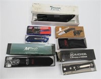 (5) Assorted knives with boxes.