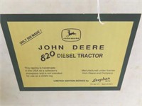 John Deere 820 Diesel Tractor with letter of