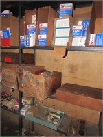 Metal Shelves  and Contents