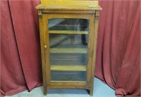 Antique Wooden Glass Door Display Cabinet. Size is