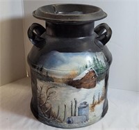 Hand-painted Milk Can (17"tall)