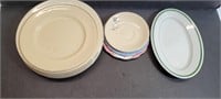 Assorted plates - 7 Dinning Plates, 3 Saucers &