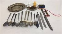 Various electroplated Silver Cutlery & small