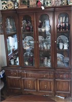 2 Piece China cabinet with four glass doors