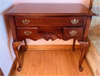 Good quality 3 drawer side table, with high