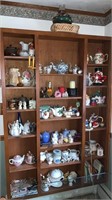 Kitchen shelf lot, contents of the wall shelf,