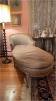Antique French provincial chase lounge chair,