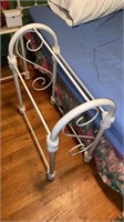 Weight iron quilt or blanket rack, with three