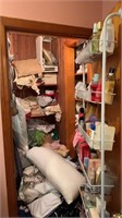 Contents of the large linen closet in the