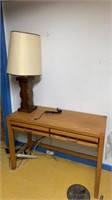 Small two drawer work desk, with a wooden table